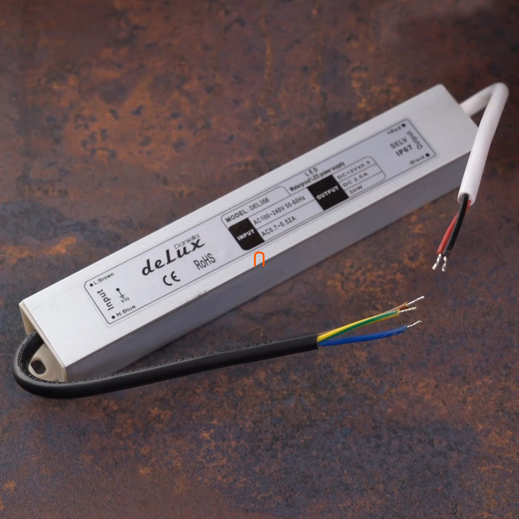 Sursa de alimentare LED 30W 12V 2,5A IP67 SELV DEL358