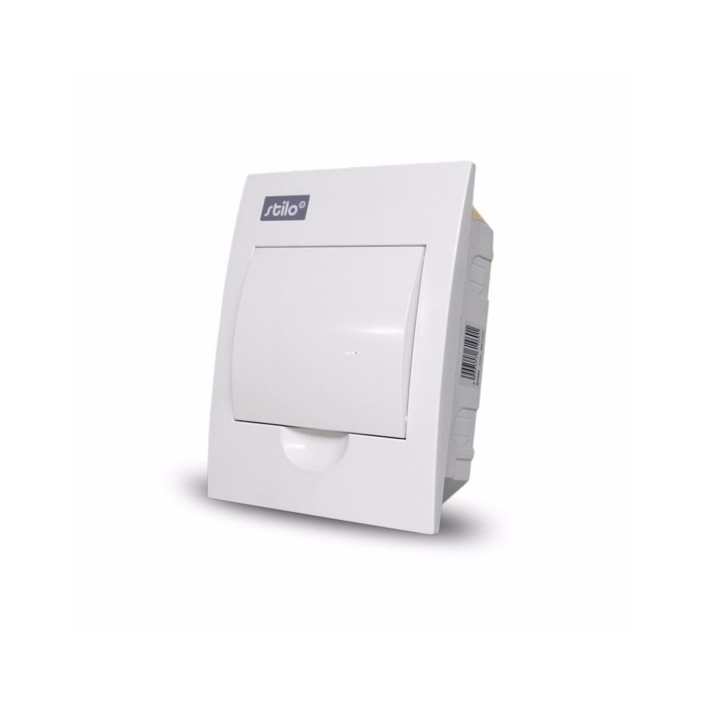Distribuitor Stilo încastrat cu ușă 1/ 6 complet IP30 cu șină PE/N