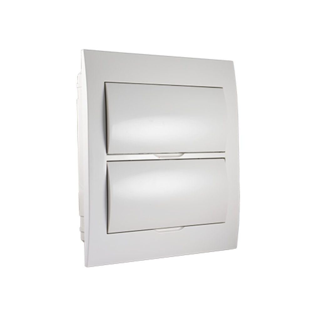Stilo distribuitor cu ușă încastrată 2/24 complet IP30 cu șină PE/N