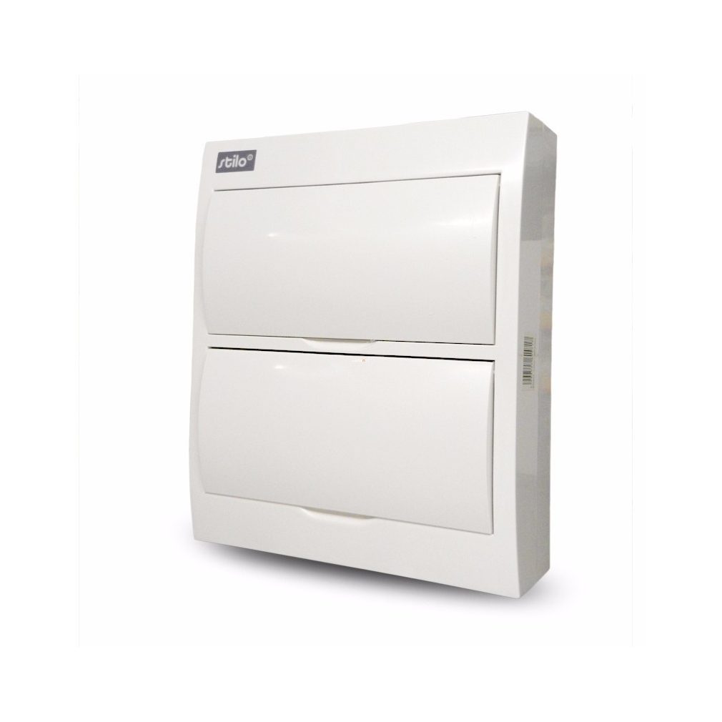 Stilo distribuitor de perete cu 2/24 uși complete IP30 PE/N șină