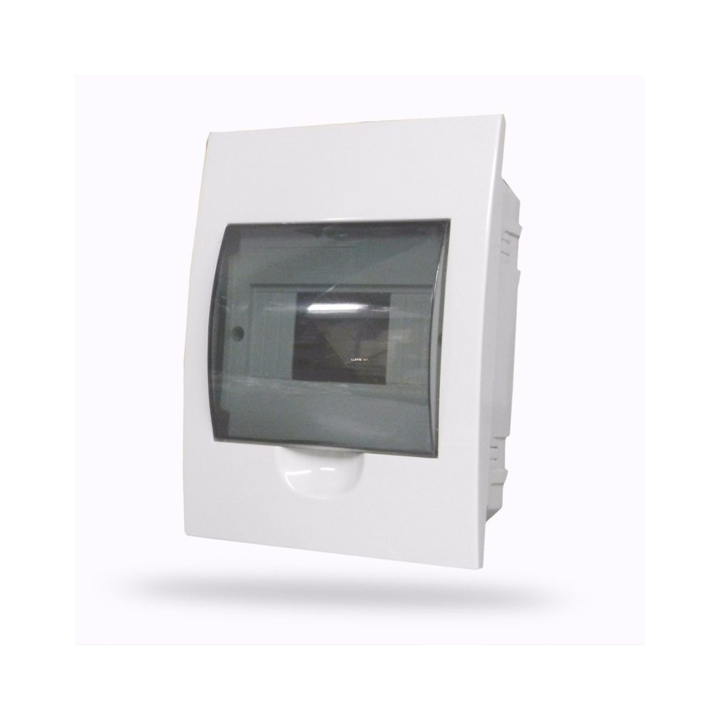 Distribuitor Stilo încastrat cu 1/6 uși transparente IP30 cu șină PE/N