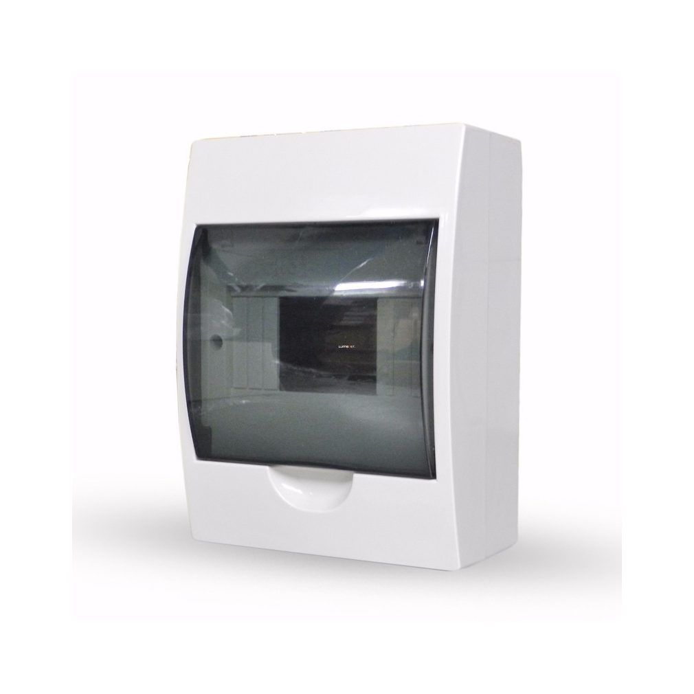 Stilo distribuitor de perete cu 1/6 uși transparente IP30 cu șină PE/N
