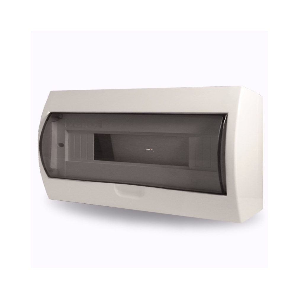 Stilo distribuitor de perete 1/18 cu ușă transparentă IP30 cu șină PE/N