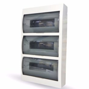   Cutie de distribuție mică Stilo, montată pe perete, 3/36, cu ușă transparentă, șină IP30 PE/N - STI618