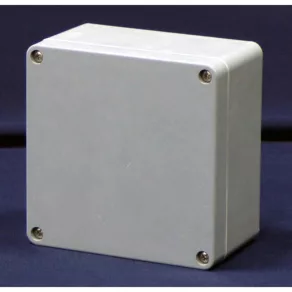   CSP 121209 cutie din poliester, goală, 120x120x90 mm, IP 65, gri, fără halogeni CSP 10121209