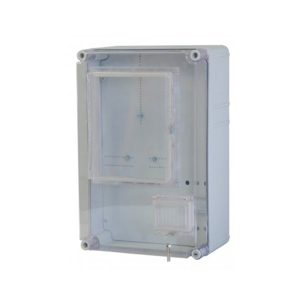 PVT EON 3045 1/3 Fm - AM PVT3045–1Fm contor de consum monofazat sau trifazat cu fereastră EM, încuietoare cu cheie, mască inferioară