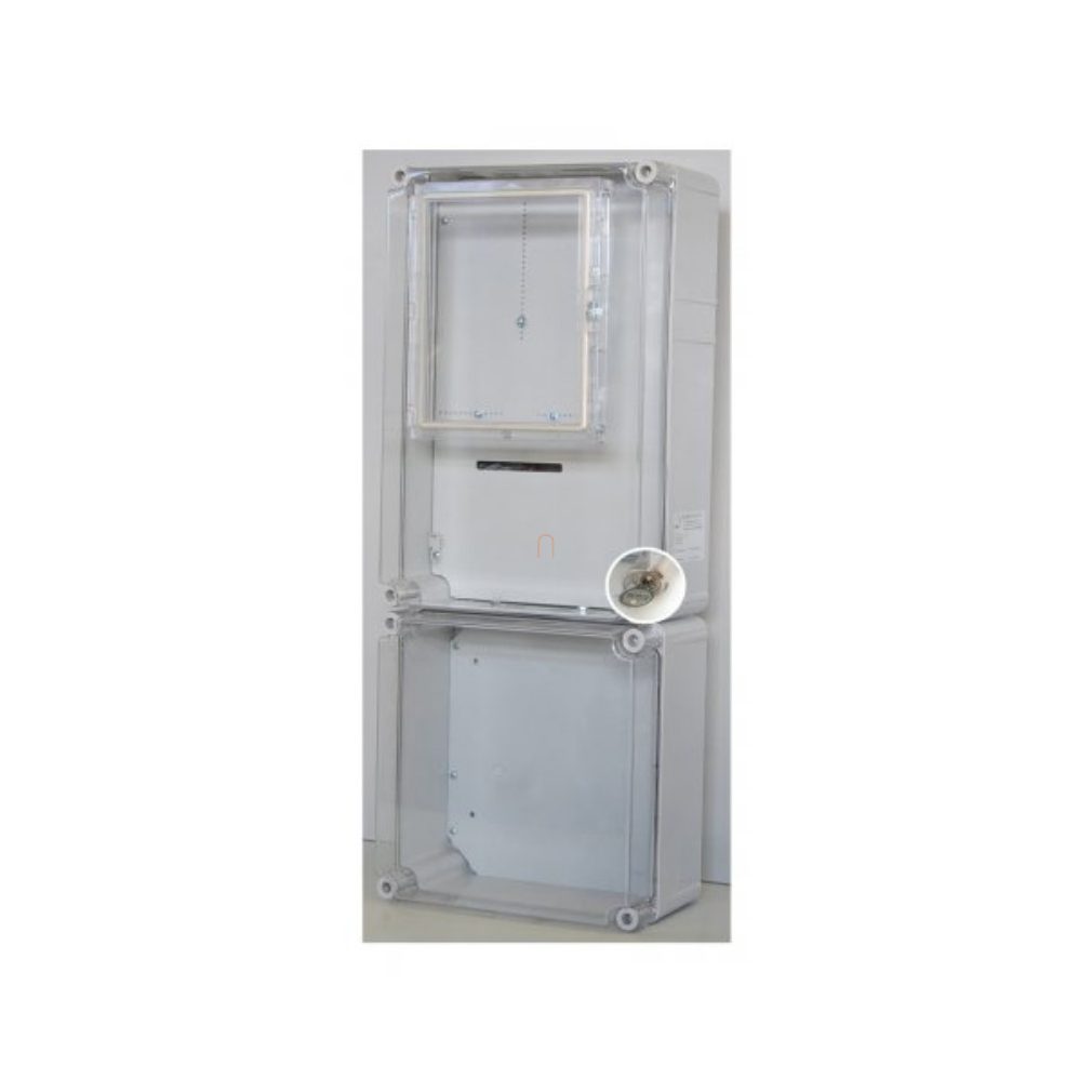 PVT EON 3075 EM - AM PVT3045 contor de consum monofazat sau trifazat cu fereastră EM, încuietoare cu cheie + placă de montare pentru cabluri, mască inferioară