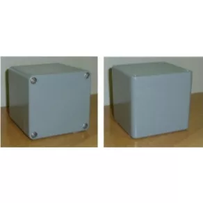   CSP 080808 cutie din poliester, goală, 80x80x80 mm, IP 65, gri, fără halogeni CSP 10080808
