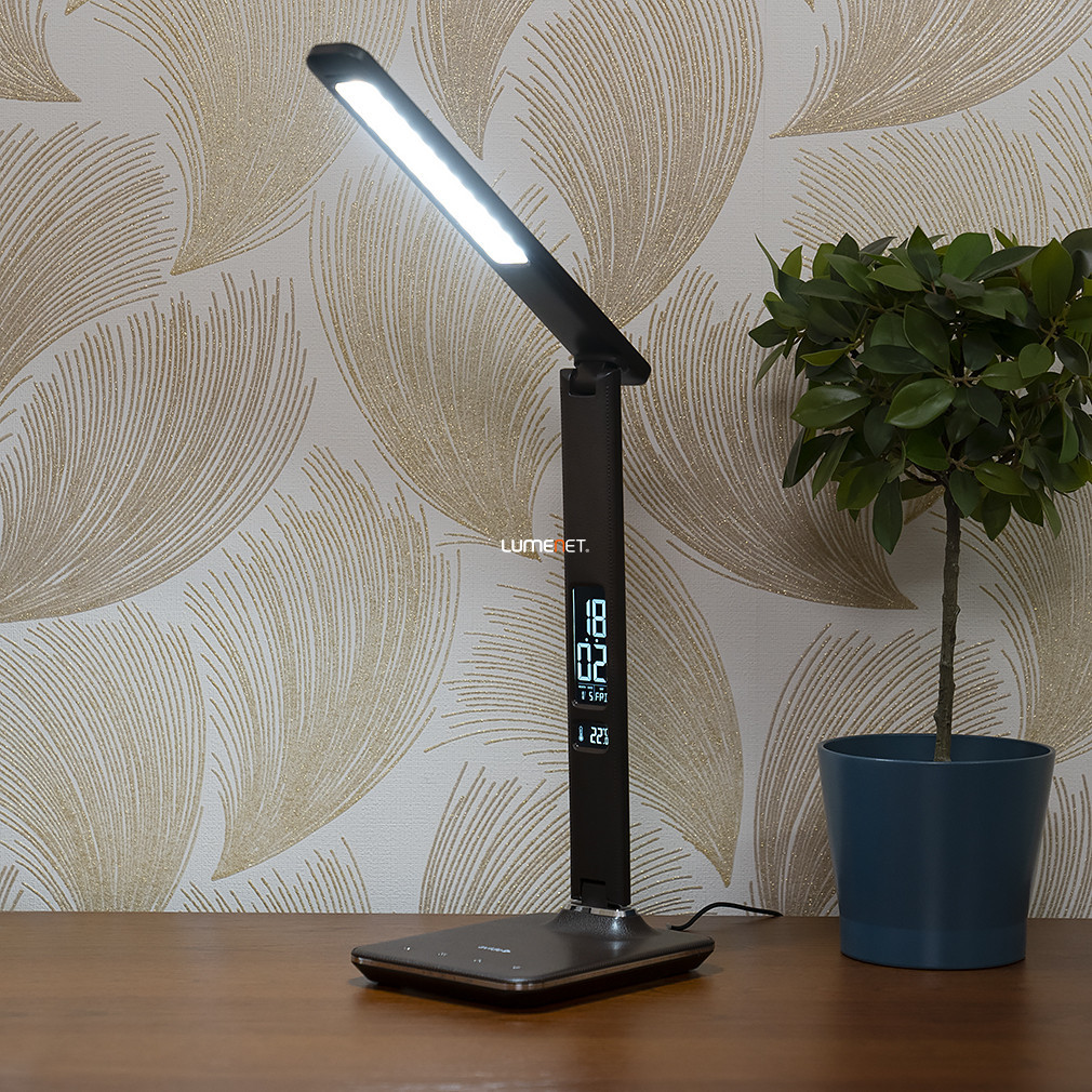 Lampa LED de birou maro, cu afișaj 59 cm - Office Avide ABLDL-OLC-6W-BR, reglabilă, 3000-4000-6400 K, 350 lm, 6 W