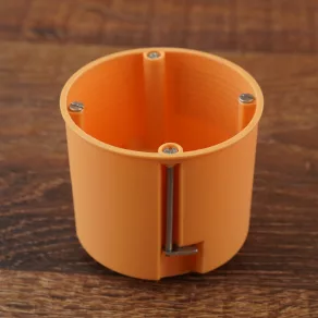   Cutie pentru gips-carton Stilo 1, d68 mm, adâncime 61 mm, portocaliu - STI1013
