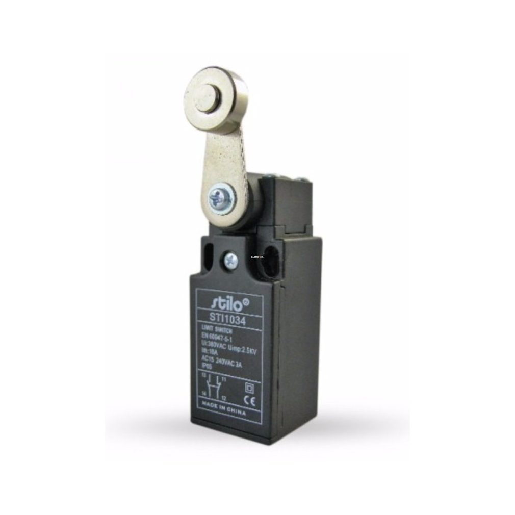 Stilo comutator de sfârșit de curs cu manetă și rolă, 3A/240VAC, 1NC+1NO, IP65, PG13