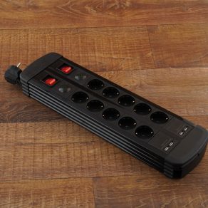   Priză multiplă Stilo cu 10 prize, cablu de 1,5 m, protecție împotriva descărcărilor electrice + 4xUSB - STI1044