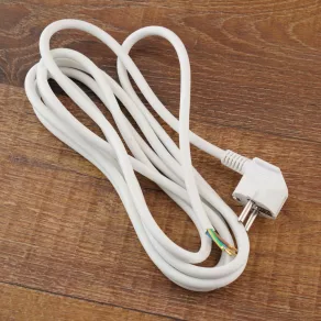  Cablu MT cu conector Stilo Flexo, 3 m, 3x1,5 mm², alb - STI1101