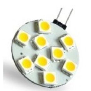   LED G4 1,8 W 130 lm 2700 K sursă de lumină albă caldă 180 grade Ra80 12 V CA/CC (9 bucăți LED-uri SMD5050) DEL1142 deLux