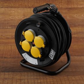   Stilo Tambur de cablu din plastic cu 2 poli și suport metalic 25 m H07RN-F 3G1,5 mm2, IP44 - STI1167