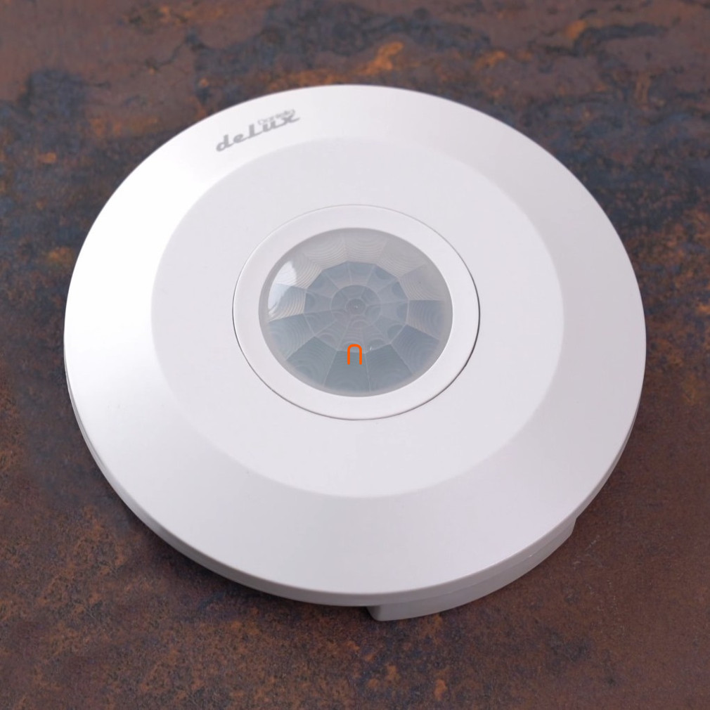 Senzor de mișcare 360 grade alb, IP20, cu 3 senzori SLIM DEL1255