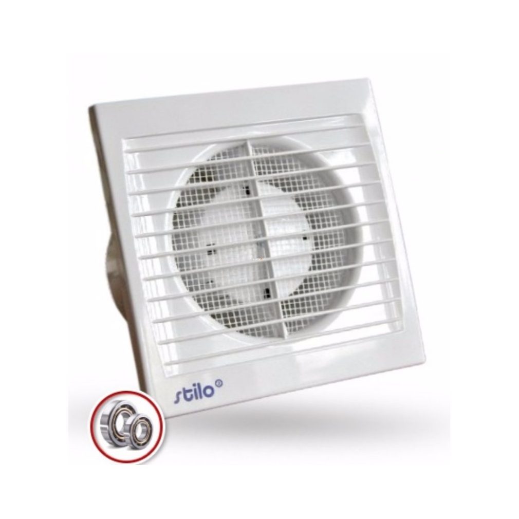 Ventilator Stilo cu temporizator plafon WC, cu rulment cu role