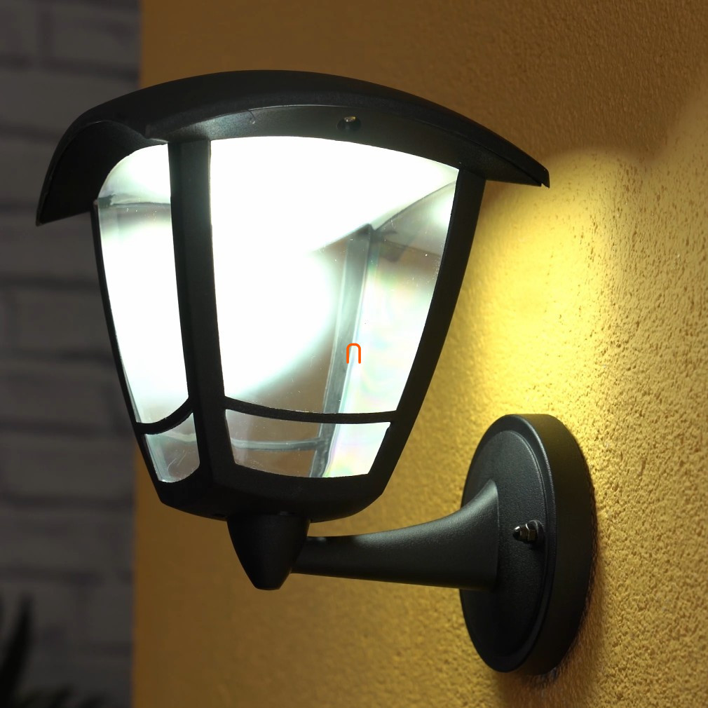Lampă LED pentru exterior, pentru montare pe perete, negru, 8W, IP44, orientată în sus - Roby deLux DEL1490