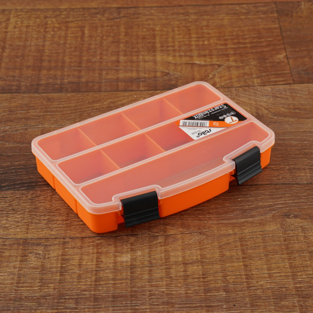 Stilo sortiment cu compartimente portocaliu 7coll 194x140x33mm
