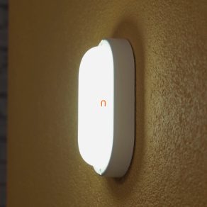   Lampă pentru barcă LED 12W 1000lm 4000K ovală, abajur opal, bază din plastic alb IP54 - deLux DEL1542