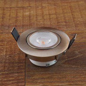   Spot LED încastrat, nichel, 7W, 600Lm, 100-240V, d=75mm, 4000K, 120 grade - deLux DEL1550