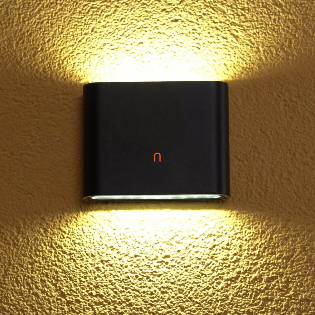 Corp de iluminat pentru exterior, montabil pe perete, negru, LED 2x3W, 4000K, IP54 - Kata deLux DEL1552