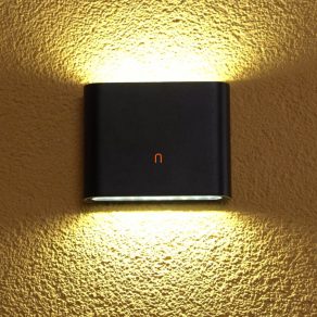   Corp de iluminat exterior pentru montare pe perete, negru, LED 2x3W, 4000K, IP54 - Kata deLux DEL1552