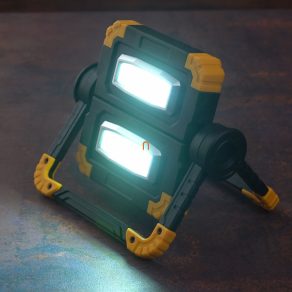   Spot LED 20W 6500K portabil 850lm, IP54, alimentat cu baterie, cap pivotant, încărcare USB - deLux DEL1556