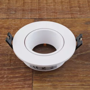  Spot încastrat, plastic, rotund, alb, înclinabil, cadru LED GU10/MR16 - deLux DEL1561