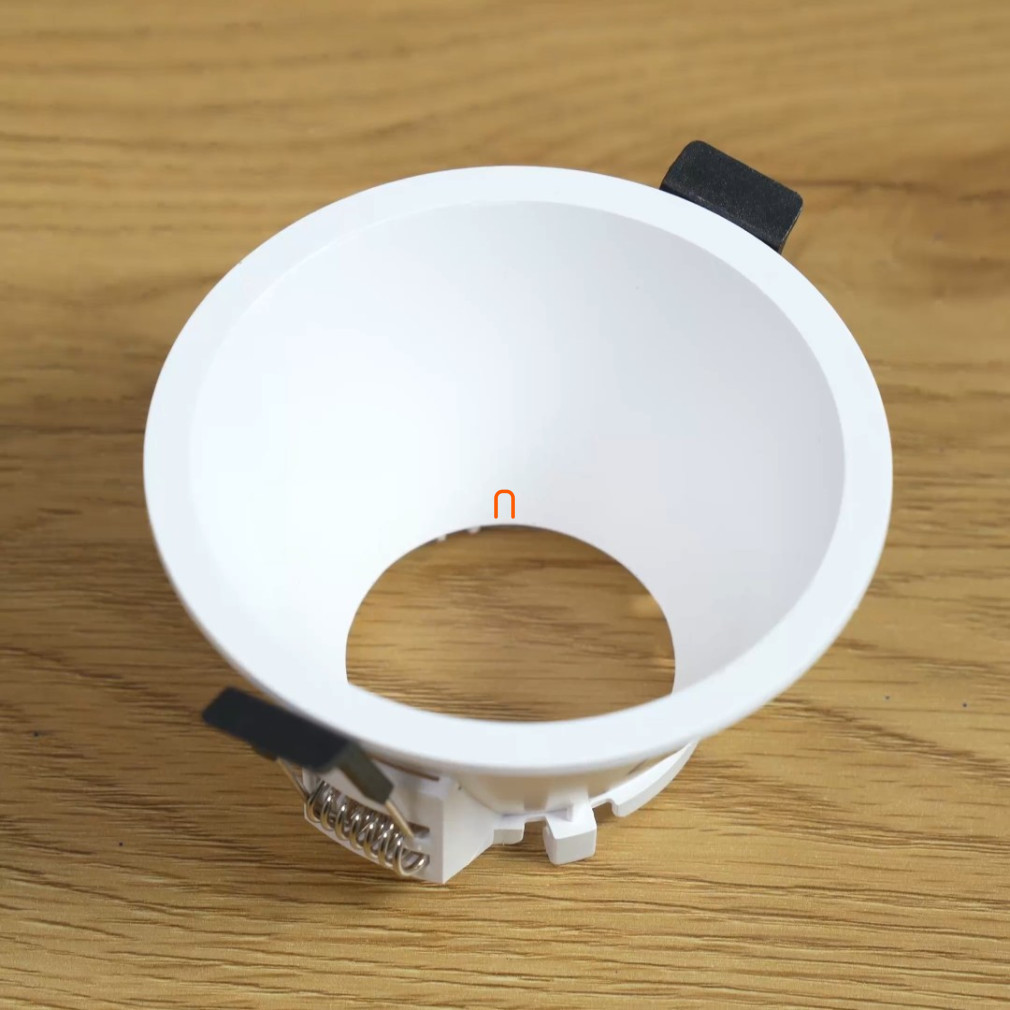 Spot încastrabil fix cu ramă rotundă din plastic alb pentru LED GU10/MR16 - deLux DEL1564