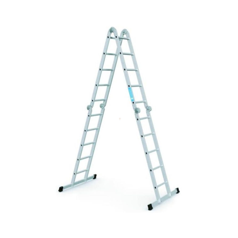 Scara multifuncțională din aluminiu Stilo, 4x5 trepte, max. 5,75 m