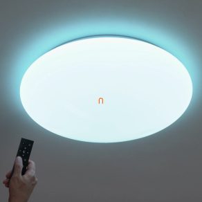   Lumină de tavan LED RGB+CCT, 48W, 3600lm, 50cm, formă rotundă, nuanță strălucitoare, - Jazzy deLux DEL1616