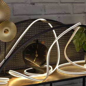   Bandă LED neon flex 3000K alb cald, 5 m, IP65, 12 V, 6 W/m, 400 lm/m, 120 LED/m  - DEL1639 deLux