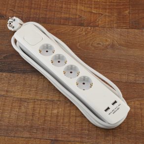   Priză multiplă Stilo cu 4 prize, cablu de 3 m și întrerupător - STI1670