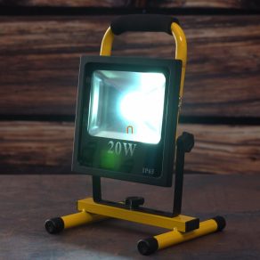   Reflector LED 20W, portabil SLIM 1200lm, 12VDC, IP65, 6000K, alimentat cu baterie - deLux DEL1710