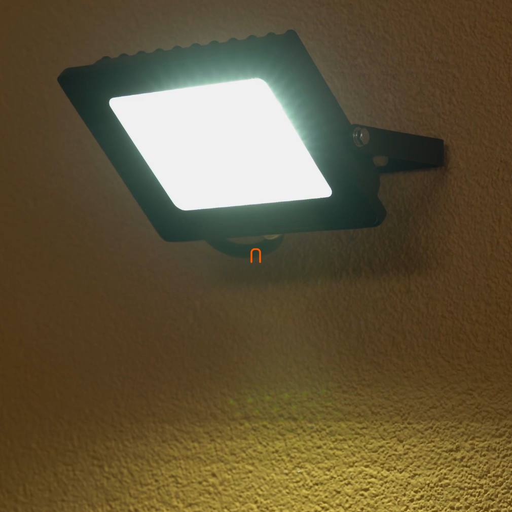Reflector LED 30W 2400lm 4000K IP65 200-240VAC plat, negru, aluminiu 144*125*26,3mm - Slim deLux DEL1715