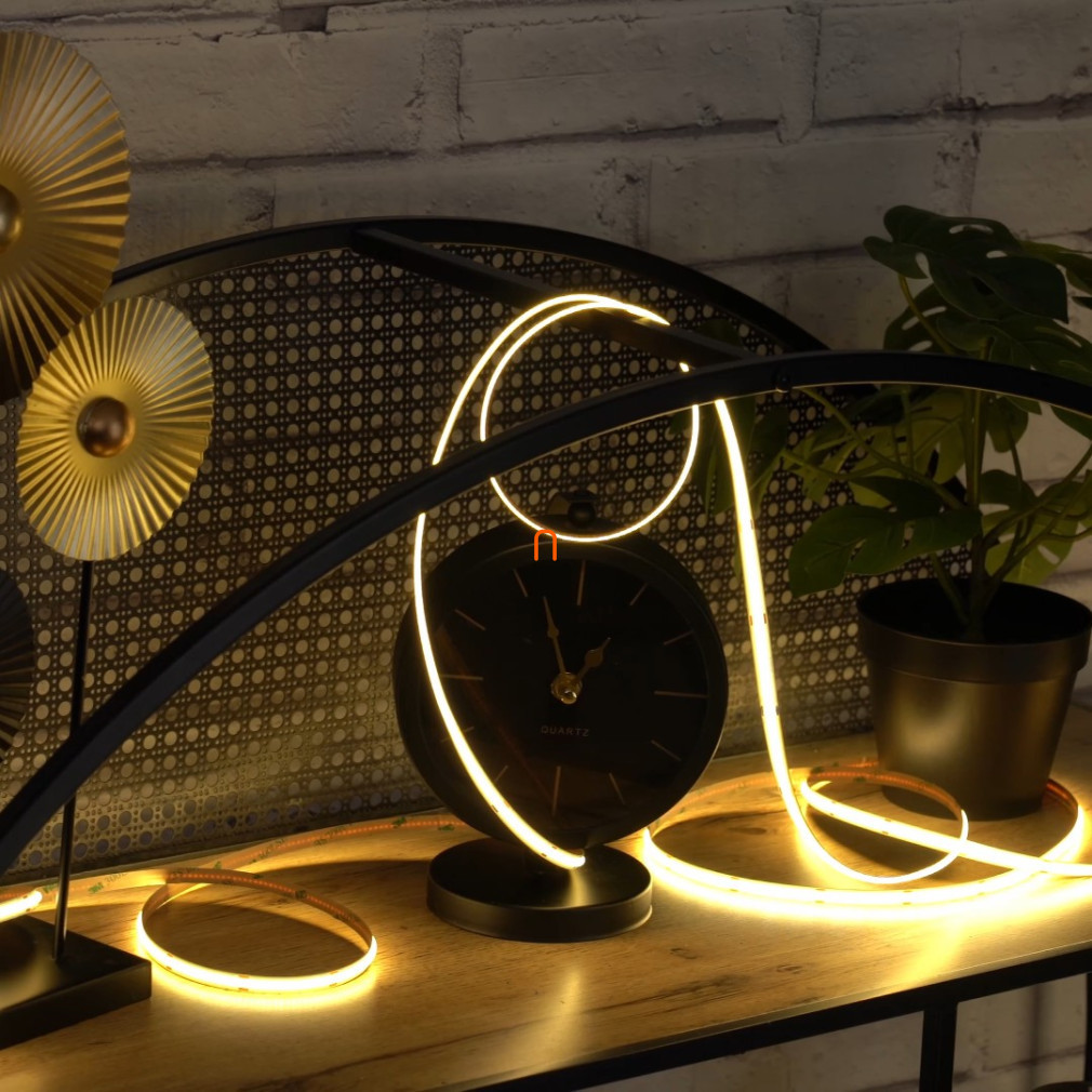 Banda LED 384 LED IP20, 10W/fm, 2700K, 1000lm/m, alb cald, COB, 12V DC DEL1722