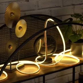   Bandă LED cu 384 de LED-uri, IP65, 10 W/m, 2700 K, 1000 lm/m, alb cald, COB, 12 V c.c.  - DEL1724 deLux