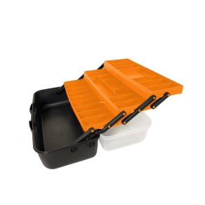   Cutie de scule Stilo cu compartimente de depozitare rabatabile, capac transparent de 16 inch, 410x202x17 - STI1739