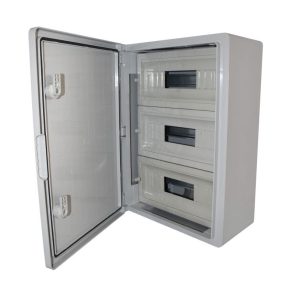   Dulap de distribuție din plastic Stilo, mascat, 500x350x190mm, 3x12 module, IP65, ABS - STI1766