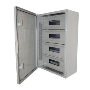  Dulap de distribuție din plastic Stilo, mascat, 600x400x200mm, 4x15 module, IP65, ABS - STI1767