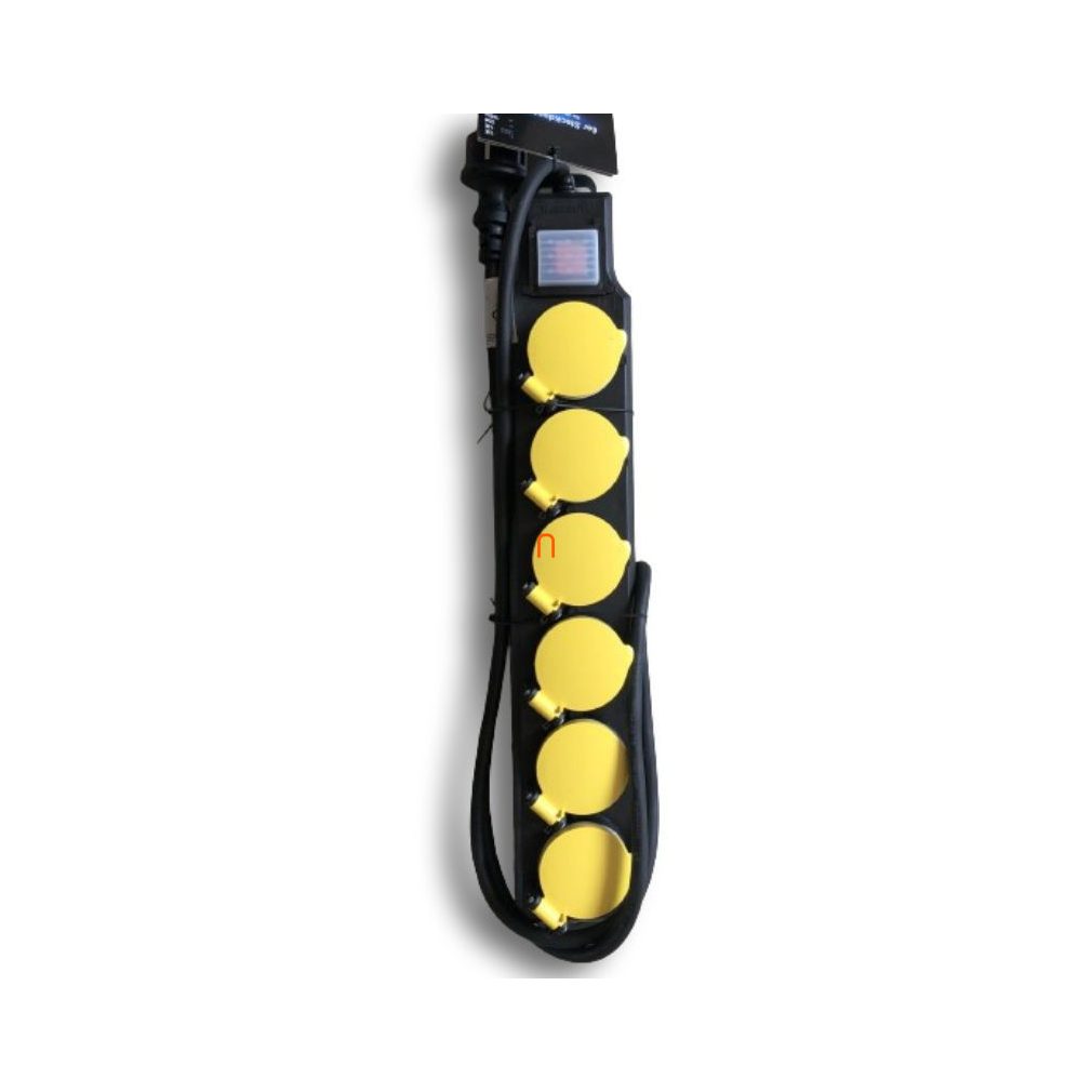 Distribuitor de rețea Stilo 6 prize IP44, 1,5fm H07RN-F 3x1,5mm2 cu cablu (STI1779)