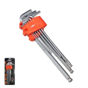   Set chei Allen Stilo, tijă lungă, 9 piese, cap sferic, STI1802