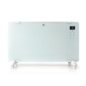   Încălzitor cu panou de sticlă Stilo Smart (WiFi) 750 W/1500 W cu telecomandă, alb, design pentru montare pe perete sau independent, STI1804