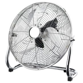   Ventilator de podea Stilo 80 W, 220-240 V, diametru 16 inch, 3 viteze, cablu de 1,6 m, aluminiu, suport cromat STI1829