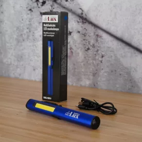  Multifunkciós LED toll lámpa, tölthető (800mAh), 400lm, mágneses, kék színben - deLux DEL1851