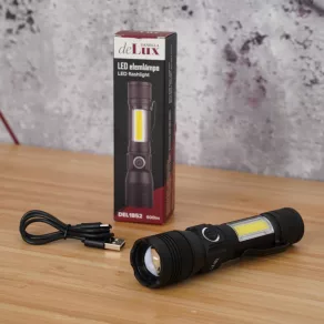   Fókuszálható LED elemlámpa, tölthető (2200mAh), 600lm, mágneses - deLux DEL1852