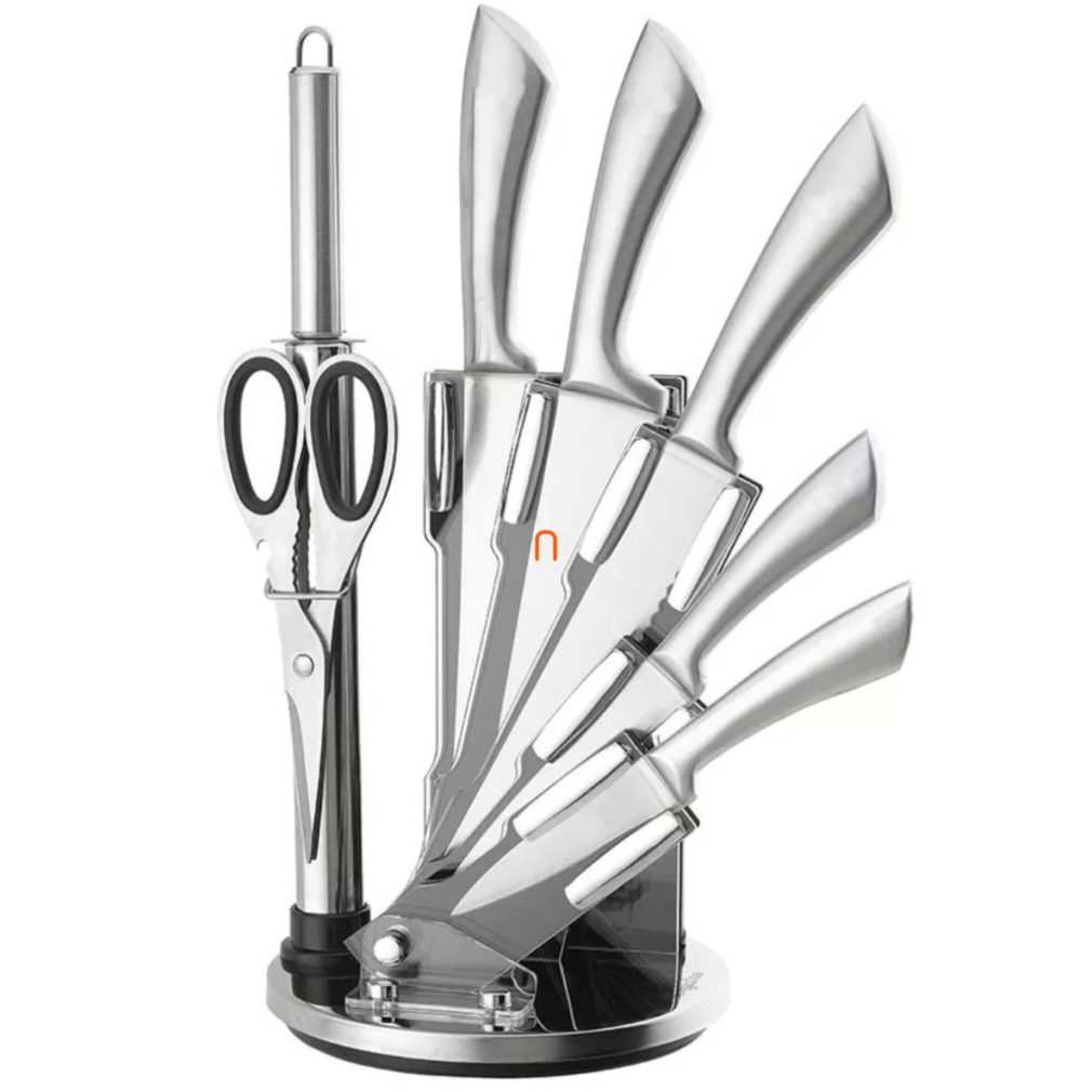 Set de cuțite cu suport, 8 piese