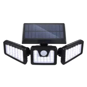 Lampă solară rotativă cu trei panouri