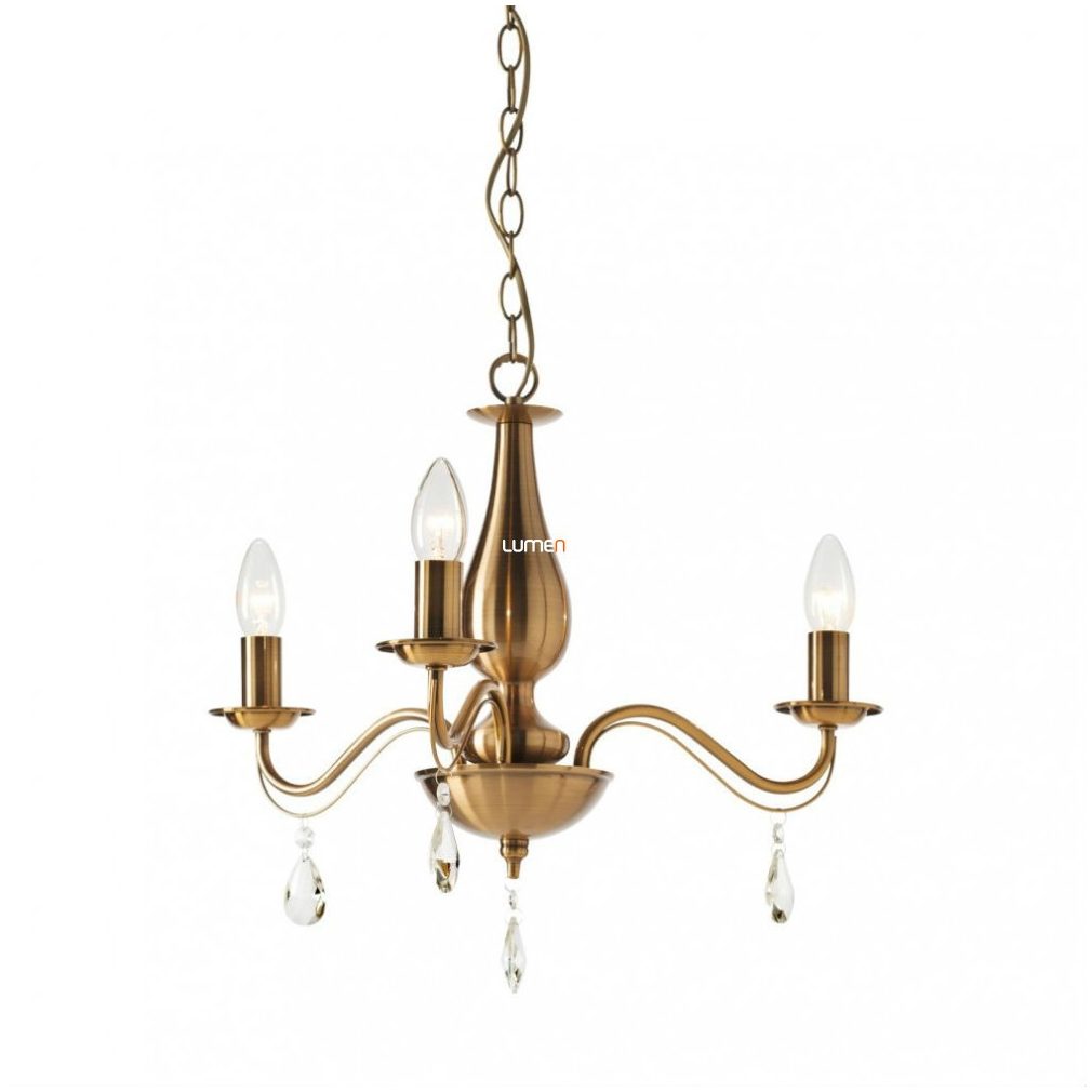 Candelabru în culoarea alama cu ornamente din cristal - Fabiola Smarter 02-711